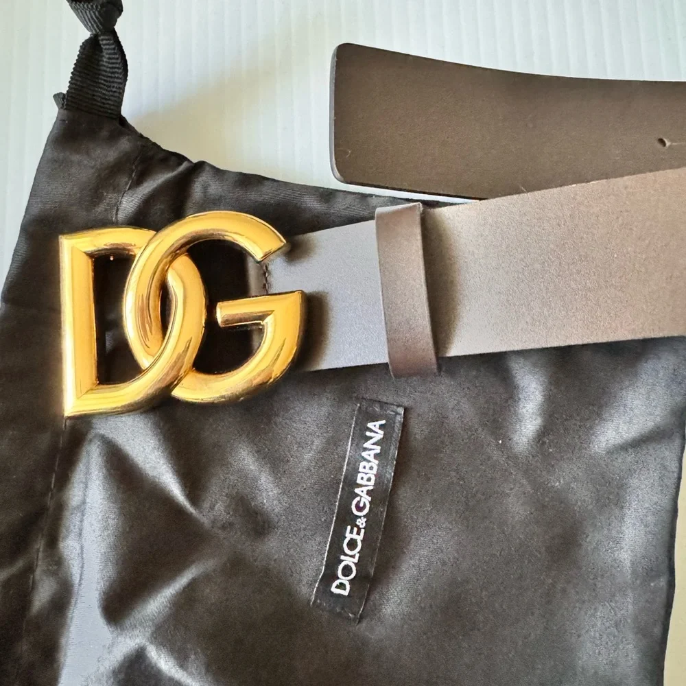 Dolce&Gabbana DG-Logo Leather Buckle Belt